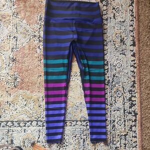 K-DEER Women's Colorful Striped Leggings